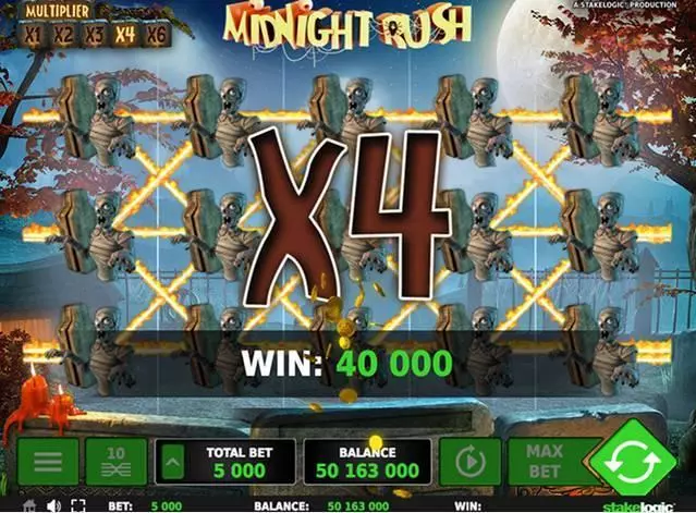 Midnight Rush  Real Money Slot made by StakeLogic - Main Screen Reels