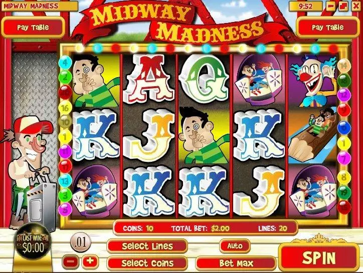 Midway Madness  Real Money Slot made by Rival - Main Screen Reels