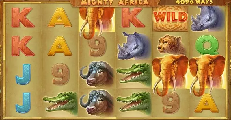 Mighty Africa  Real Money Slot made by Playson - Main Screen Reels