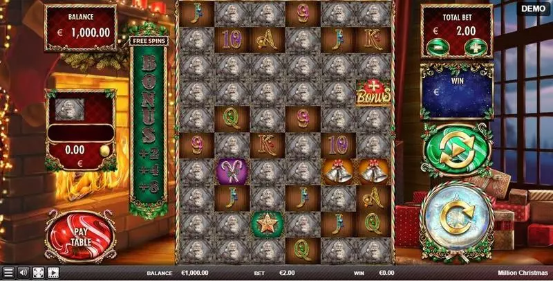 Million Christmas  Real Money Slot made by Red Rake Gaming - Main Screen Reels