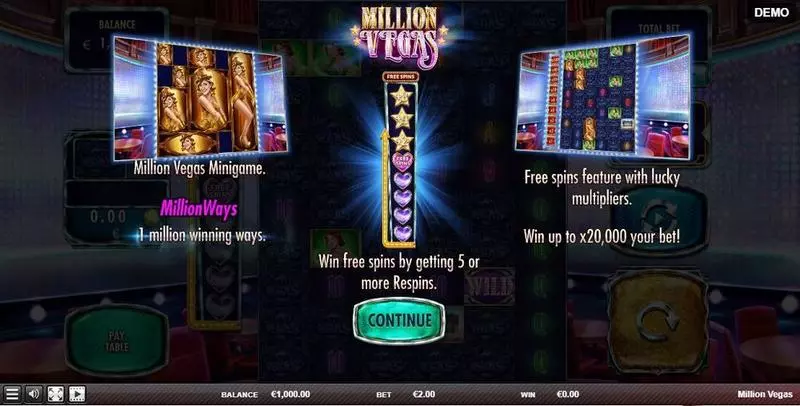 Million Vegas  Real Money Slot made by Red Rake Gaming - Info and Rules