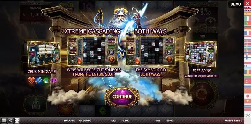 Million Zeus 2  Real Money Slot made by Red Rake Gaming - Info and Rules