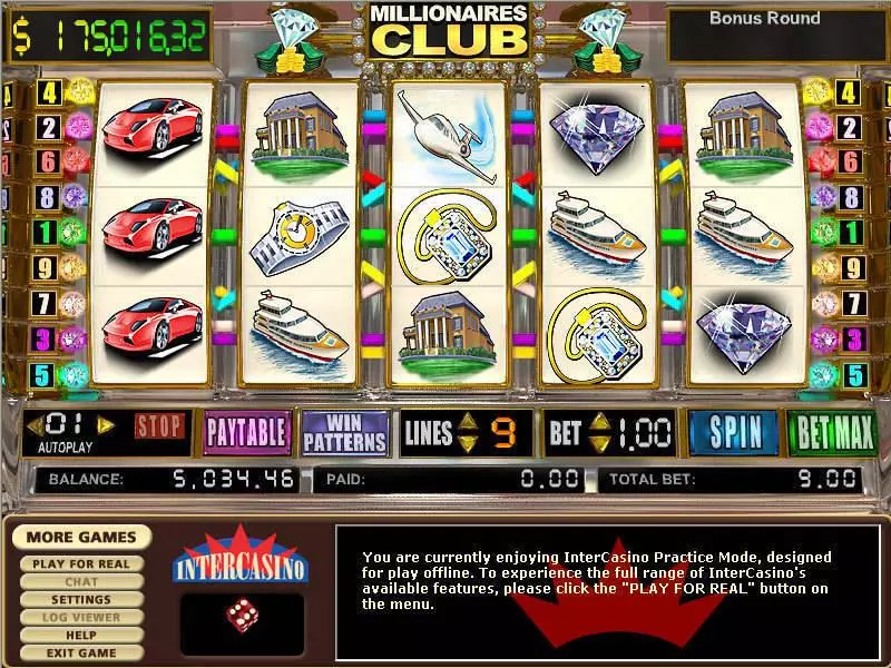 Millionares Club II  Real Money Slot made by CryptoLogic - Main Screen Reels