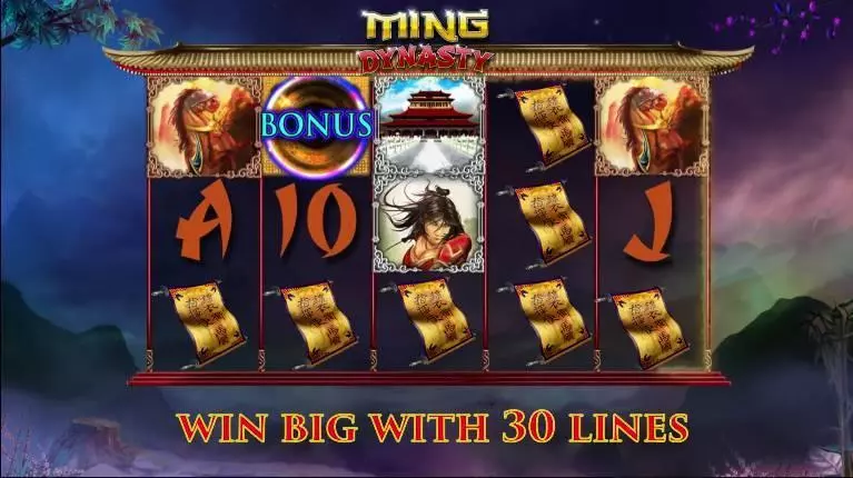 Ming Dynasty  Real Money Slot made by 2 by 2 Gaming - Main Screen Reels