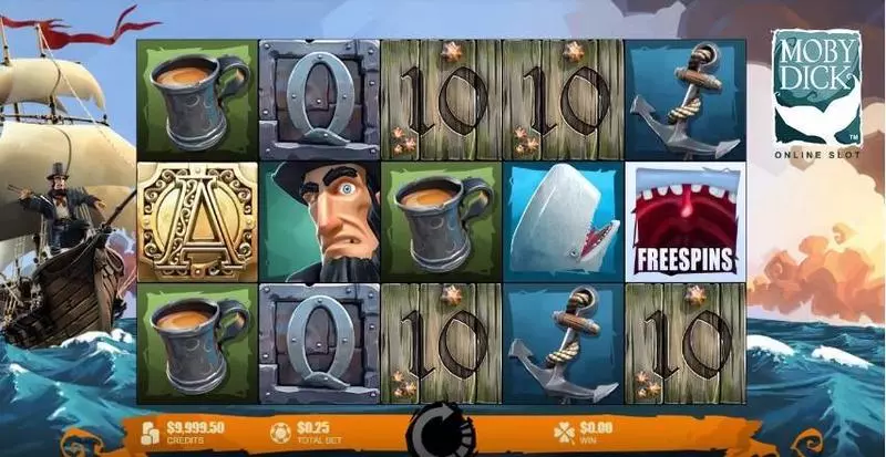 Moby Dick  Real Money Slot made by Microgaming - Main Screen Reels