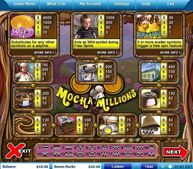 Mocha Millions  Real Money Slot made by Leap Frog - Info and Rules