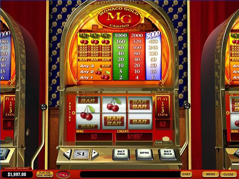 Monaco Gold  Real Money Slot made by PlayTech - Main Screen Reels