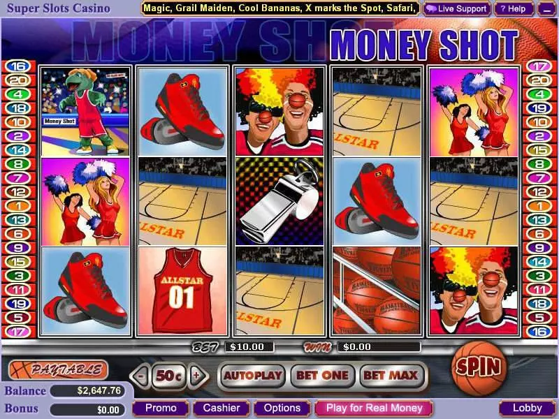 Money Shot  Real Money Slot made by WGS Technology - Main Screen Reels