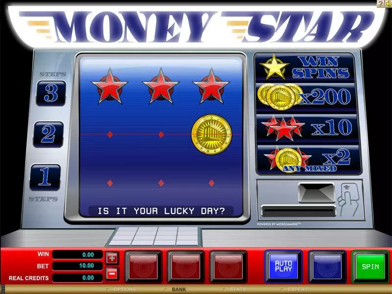Money Star  Real Money Slot made by Microgaming - Main Screen Reels