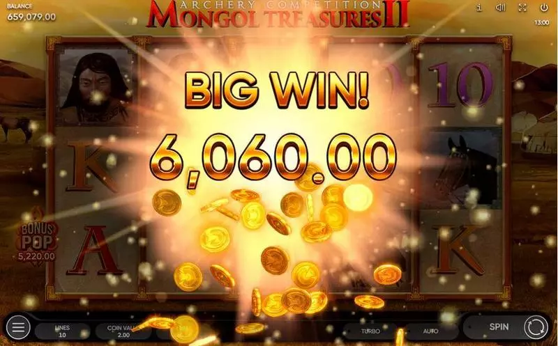 Mongol Treasures II: Archery Competition  Real Money Slot made by Endorphina - Winning Screenshot