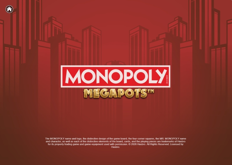 Monopoly Megapots  Real Money Slot made by Big Time Gaming - Introduction Screen