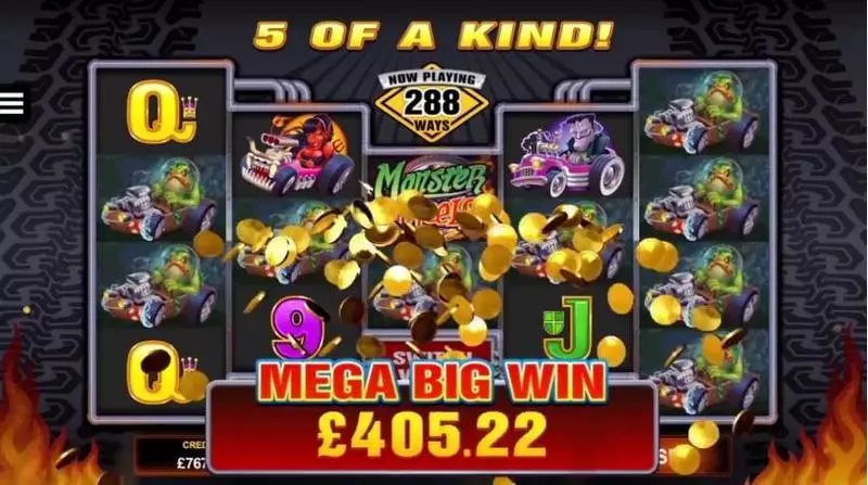 Monster Wheels  Real Money Slot made by Microgaming - Winning Screenshot