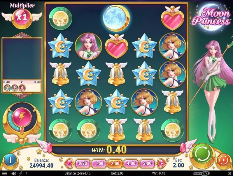 Moon Princess  Real Money Slot made by Play'n GO - Main Screen Reels