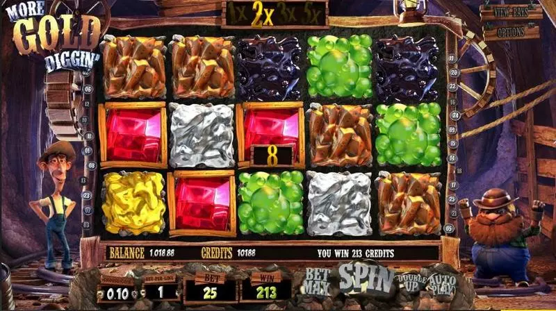 More Gold Diggin'  Real Money Slot made by BetSoft - Introduction Screen
