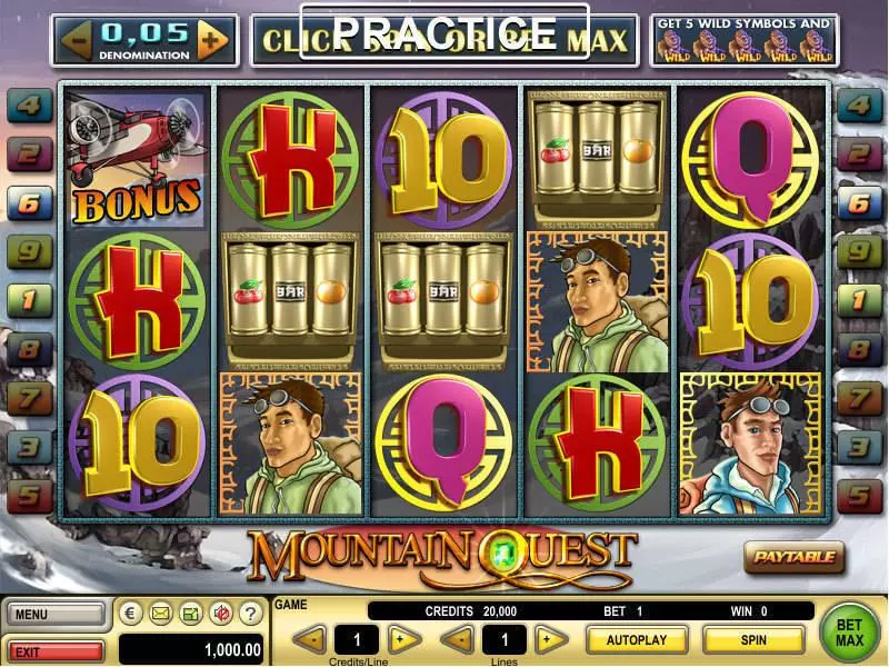 Mountain Quest  Real Money Slot made by GTECH - Main Screen Reels
