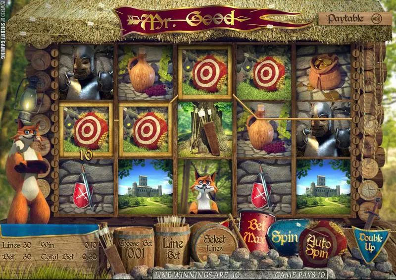 Mr Good  Real Money Slot made by Sheriff Gaming - Main Screen Reels
