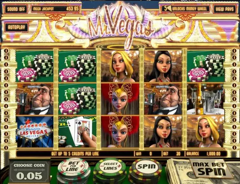 Mr Vegas  Real Money Slot made by BetSoft - Main Screen Reels