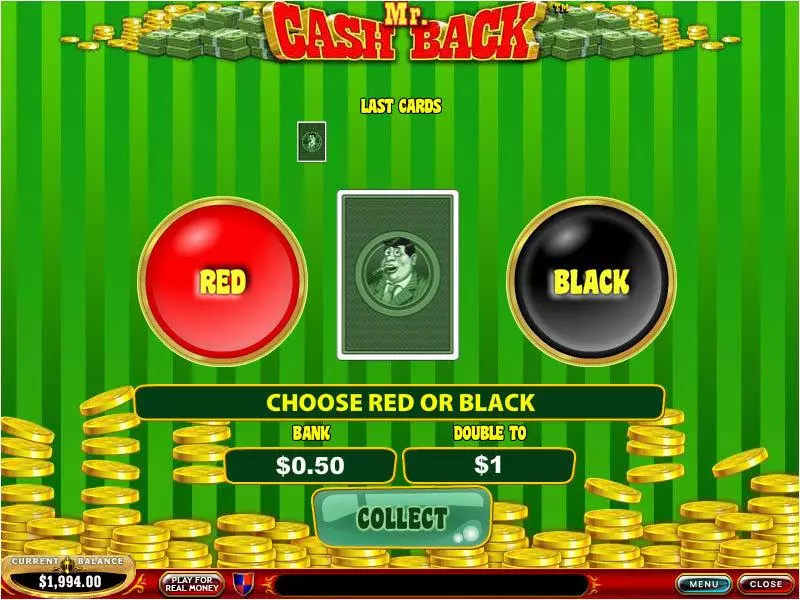Mr. Cashback  Real Money Slot made by PlayTech - Gamble Screen