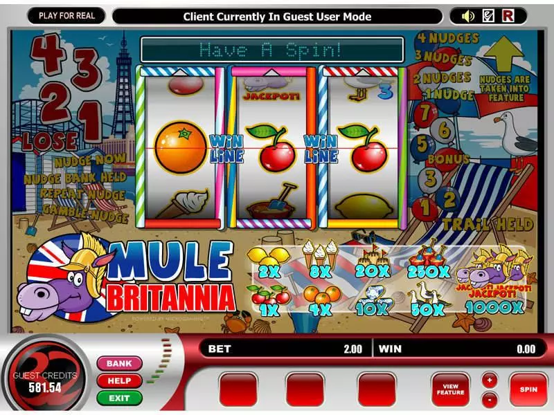 Mule Britannia  Real Money Slot made by Microgaming - Main Screen Reels