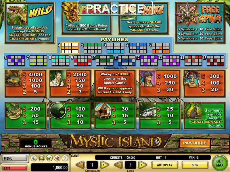 Mystic Island  Real Money Slot made by GTECH - Info and Rules
