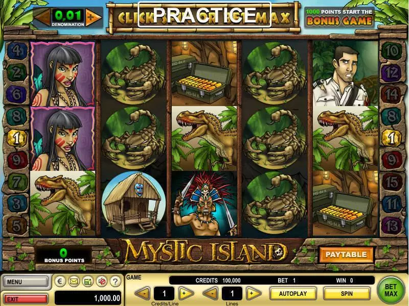 Mystic Island  Real Money Slot made by GTECH - Main Screen Reels