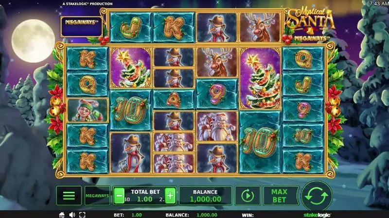 Mystical Santa Megaways  Real Money Slot made by StakeLogic - Main Screen Reels