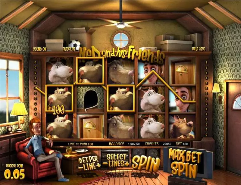 Ned and his Friends  Real Money Slot made by BetSoft - Main Screen Reels