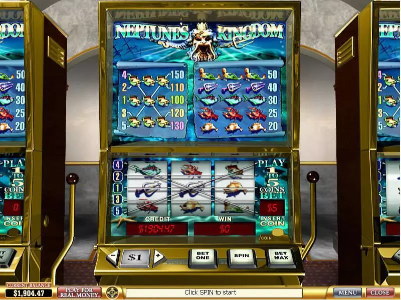 Neptunes Kingdom  Real Money Slot made by PlayTech - Main Screen Reels