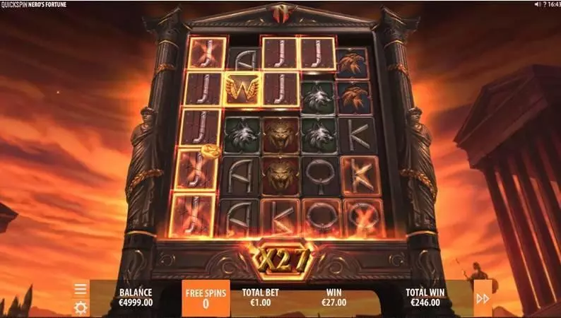 Nero’s Fortune  Real Money Slot made by Quickspin - Main Screen Reels