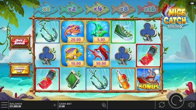 Nice Catch DoubleMax  Real Money Slot made by Yggdrasil - Main Screen Reels