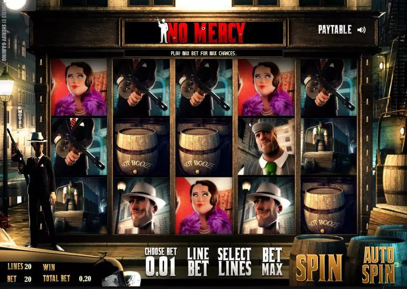 No Mercy  Real Money Slot made by Sheriff Gaming - Main Screen Reels