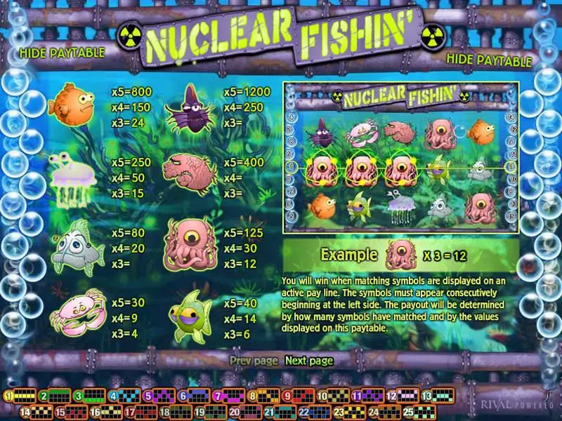 Nuclear Fishin  Real Money Slot made by Rival - Info and Rules
