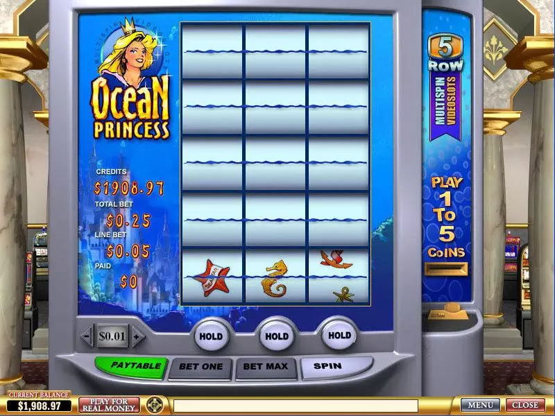 Ocean Princess  Real Money Slot made by PlayTech - Main Screen Reels