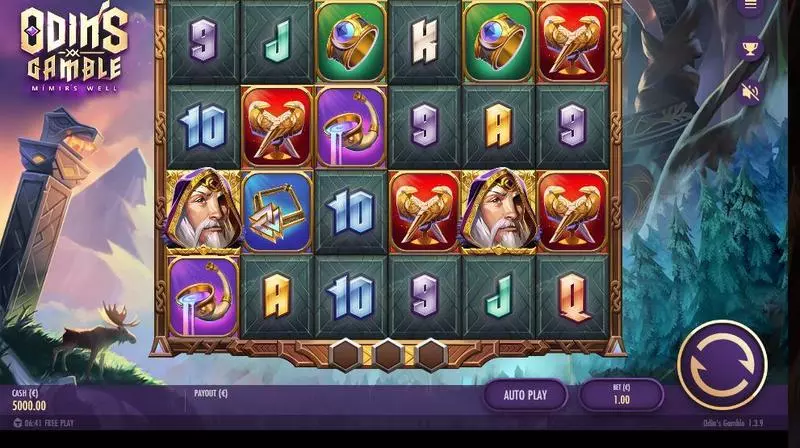 Odin’s Gamble  Real Money Slot made by Thunderkick - Main Screen Reels