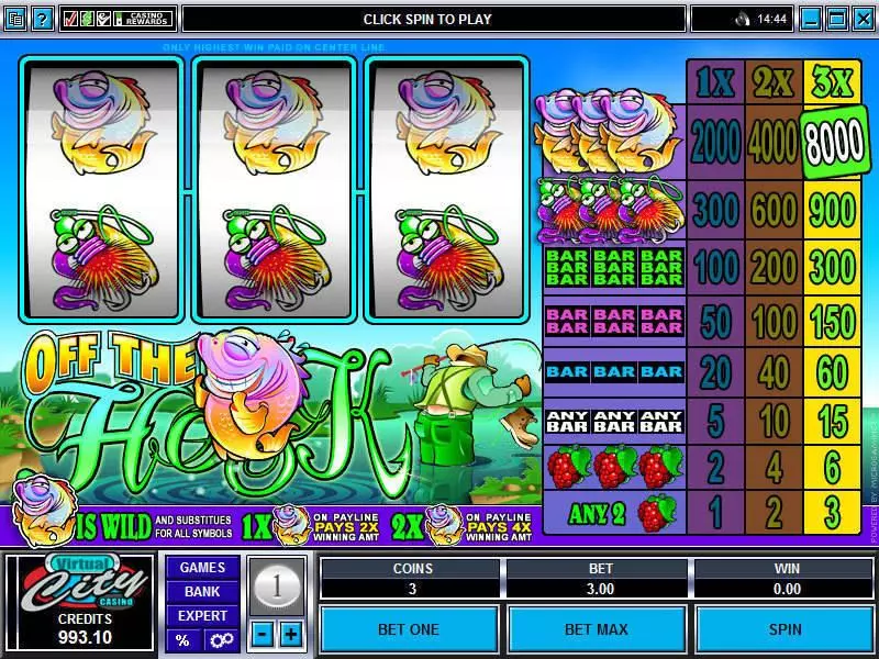 Off the Hook  Real Money Slot made by Microgaming - Main Screen Reels