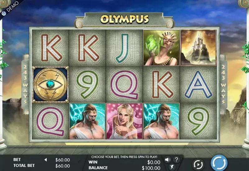 Olympus  Real Money Slot made by Genesis - Main Screen Reels