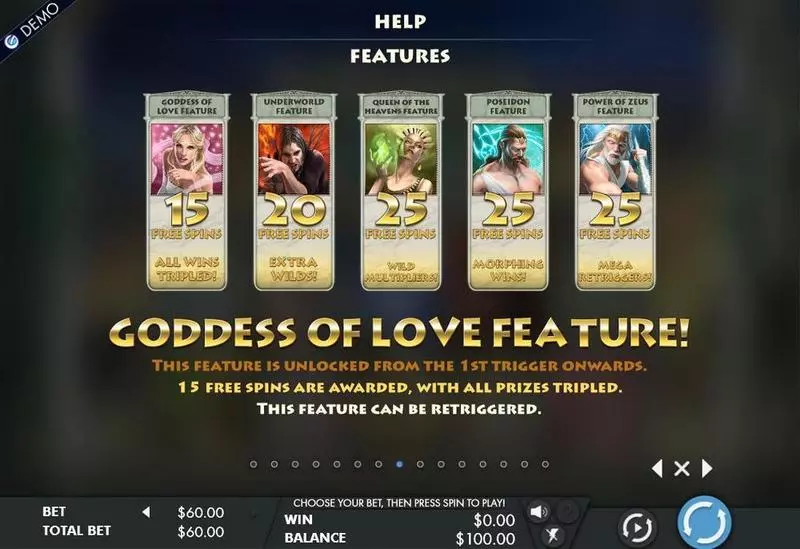 Olympus  Real Money Slot made by Genesis - Info and Rules