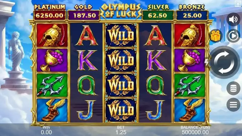 Olympus of Luck  Real Money Slot made by Gamzix - Main Screen Reels