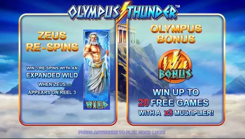 Olympus Thunder  Real Money Slot made by Nyx Interactive - Info and Rules
