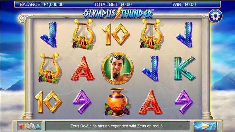 Olympus Thunder  Real Money Slot made by Nyx Interactive - Main Screen Reels