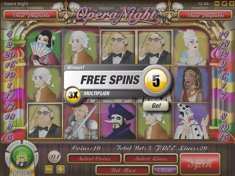 Opera Night  Real Money Slot made by Rival - Bonus 1