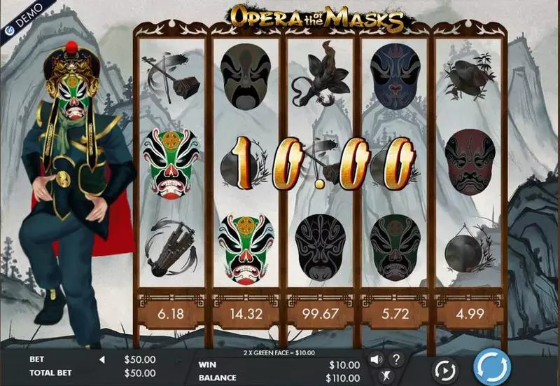 Opera of the Masks  Real Money Slot made by Genesis - Introduction Screen