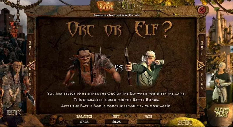 Orc vs Elf  Real Money Slot made by RTG - Info and Rules
