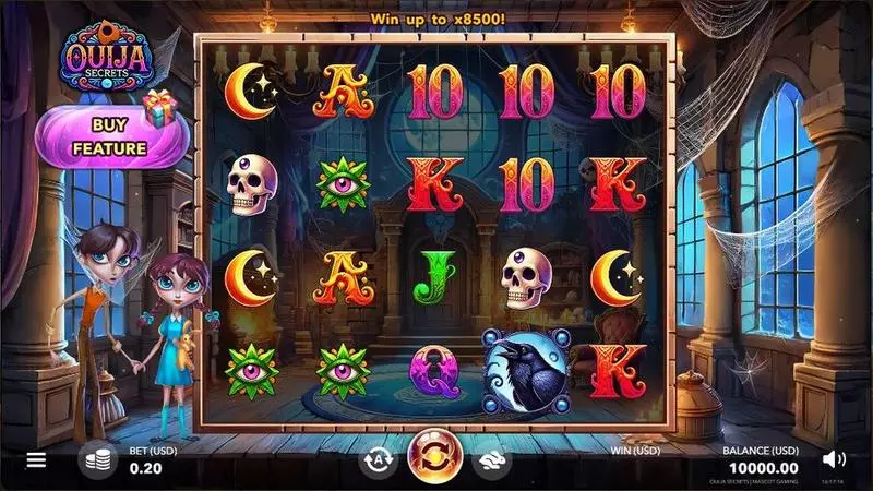 Ouija Secrets  Real Money Slot made by Mascot Gaming - Main Screen Reels