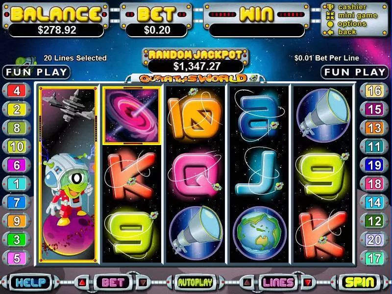 Outta This World  Real Money Slot made by RTG - Main Screen Reels