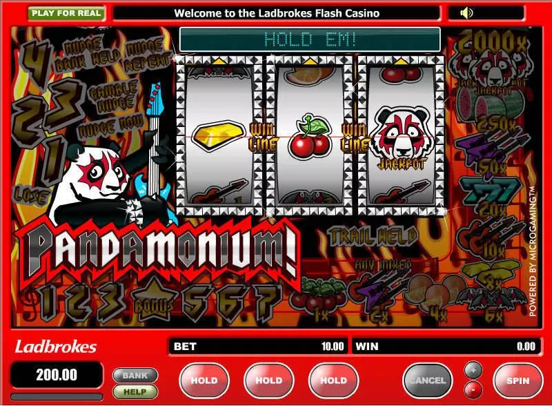 Pandamonium  Real Money Slot made by Microgaming - Main Screen Reels