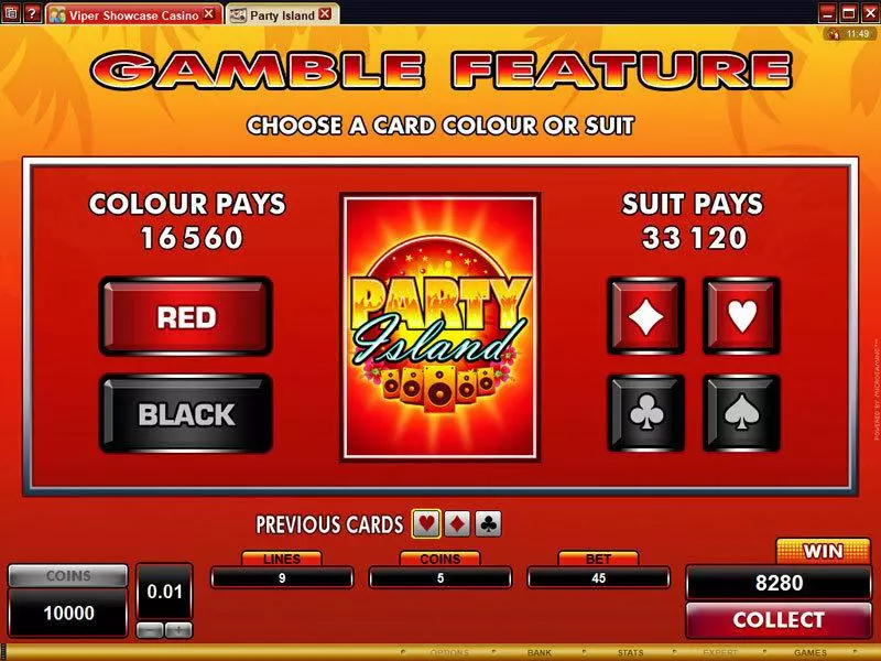 Party Island  Real Money Slot made by Microgaming - Gamble Screen