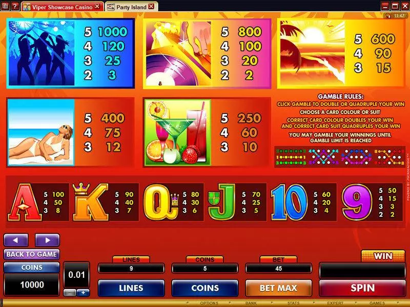 Party Island  Real Money Slot made by Microgaming - Info and Rules