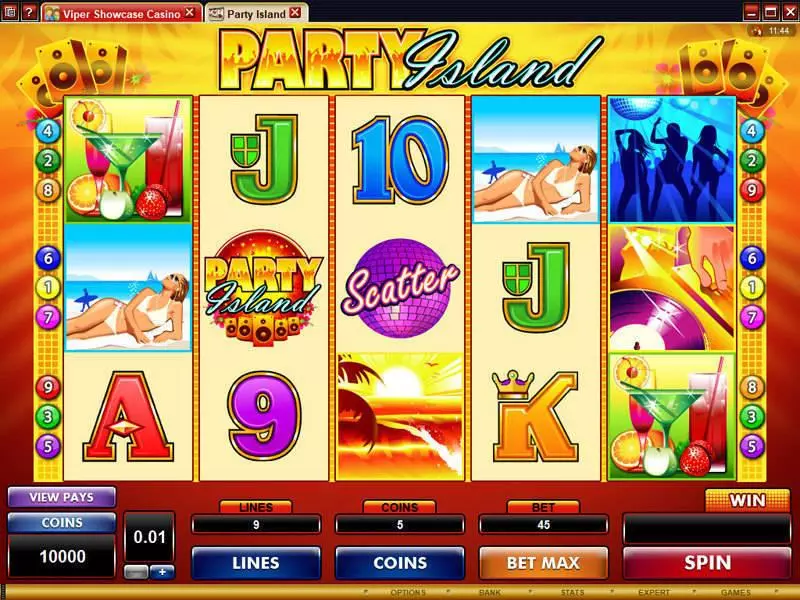 Party Island  Real Money Slot made by Microgaming - Main Screen Reels