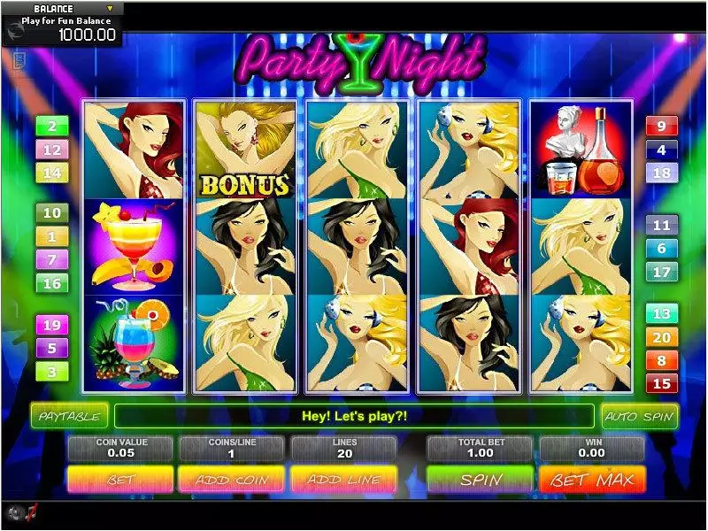 Party Night  Real Money Slot made by GamesOS - Main Screen Reels
